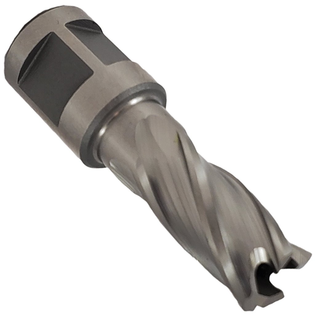 Picture of "HSS TMX Annular Cutter, 9/16"" cutting dia. for 1"" DOC with 4 flutes x 3/4"" shank dia. with 2 shank flats, Ejector Pilot not included."