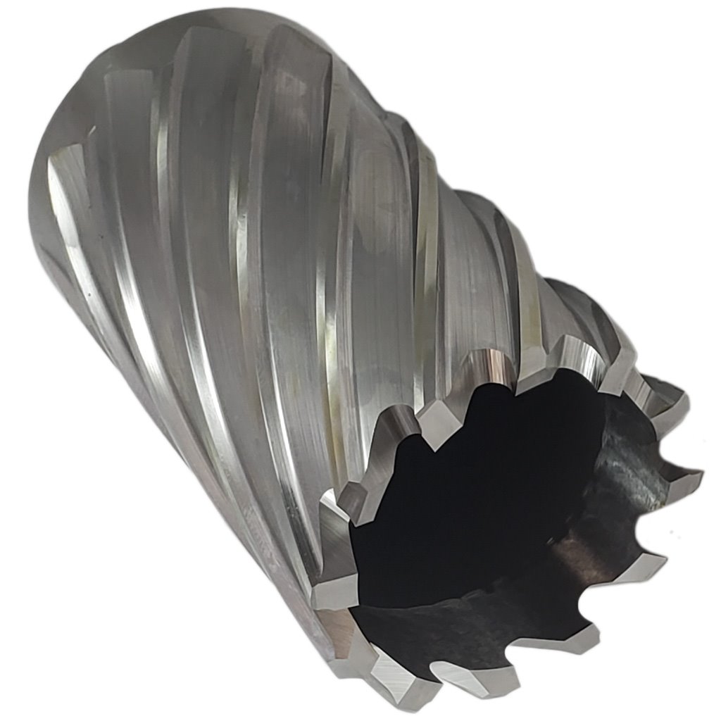 Picture of "HSS TMX Annular Cutter, 2"" cutting dia. for 3"" DOC with 12 flutes x 3/4"" shank dia. with 2 shank flats, Ejector Pilot not included."