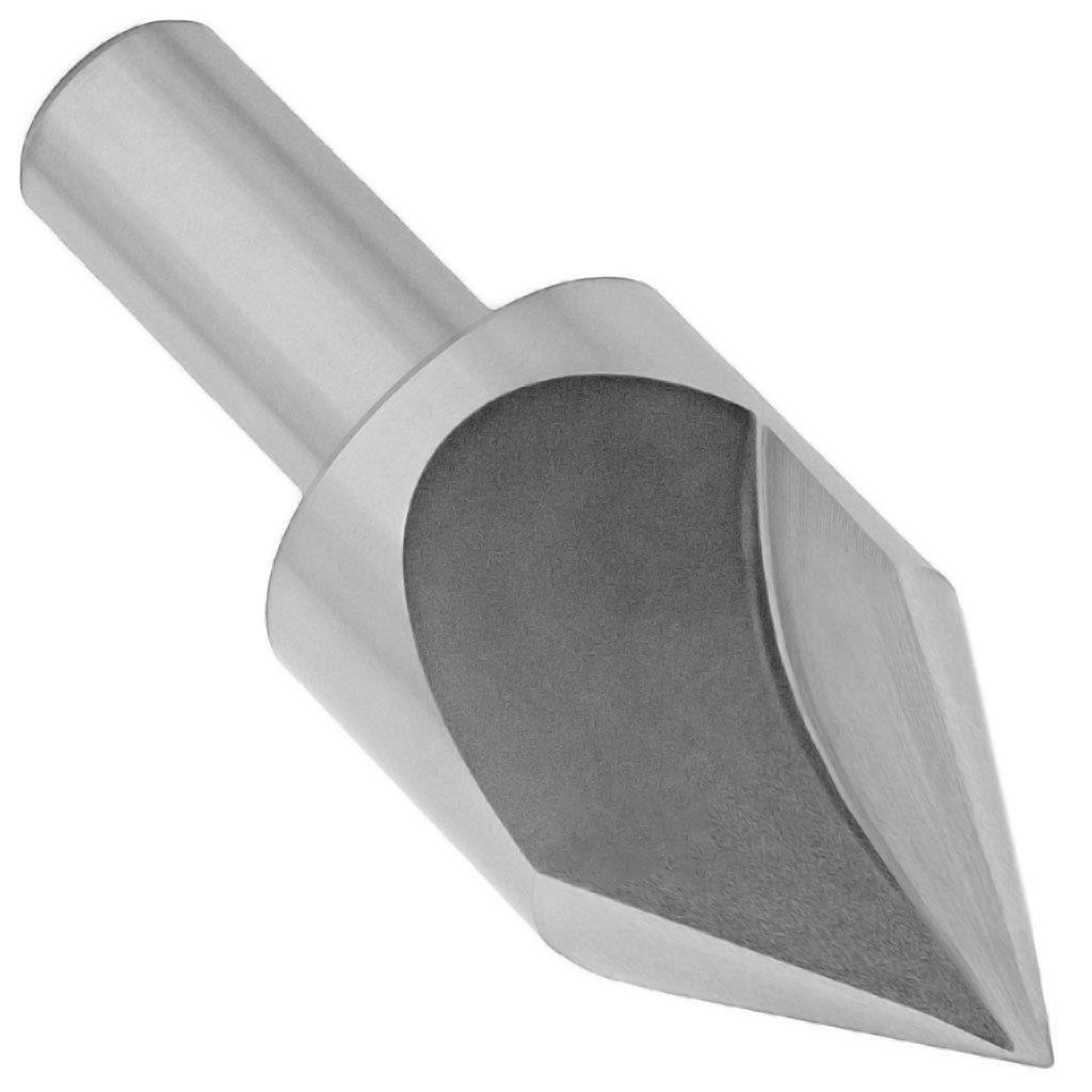 Picture of HSS Single Flute TMX Countersink, 60 angle, 1-1/2" diameter x 3/4" shank diameter X 1-5/8" shank length x 3-1/2" overall length