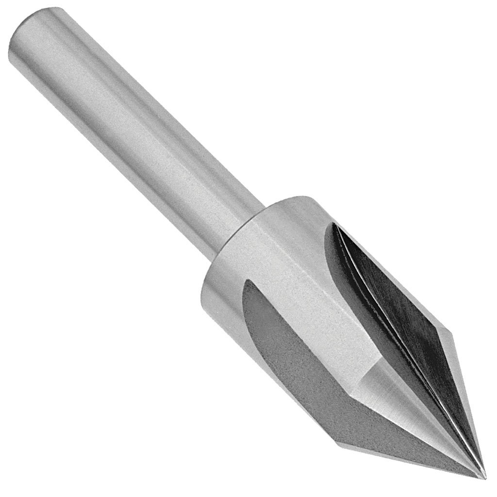Picture of HSS TMX 4 Flute Machine Countersink, 90 angle, 1/2" diameter x 1/2" shank diameter X 2-1/4" shank length x 3-7/8" overall length