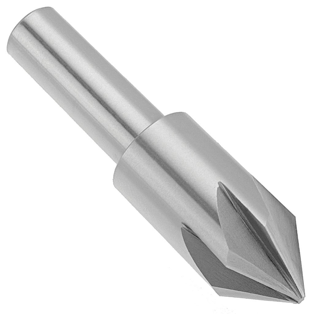 Picture of HSS TMX 6 Flute Chatterless Countersink, 82 angle, 3/8" diameter x 1/4" shank diameter