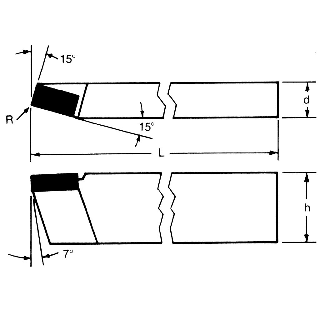 Picture of Toolmex 6-085-204 Br-4 1/4In Right Hand Carbidetipped Square Shank Turning Tool Bit. Grade C5/P30