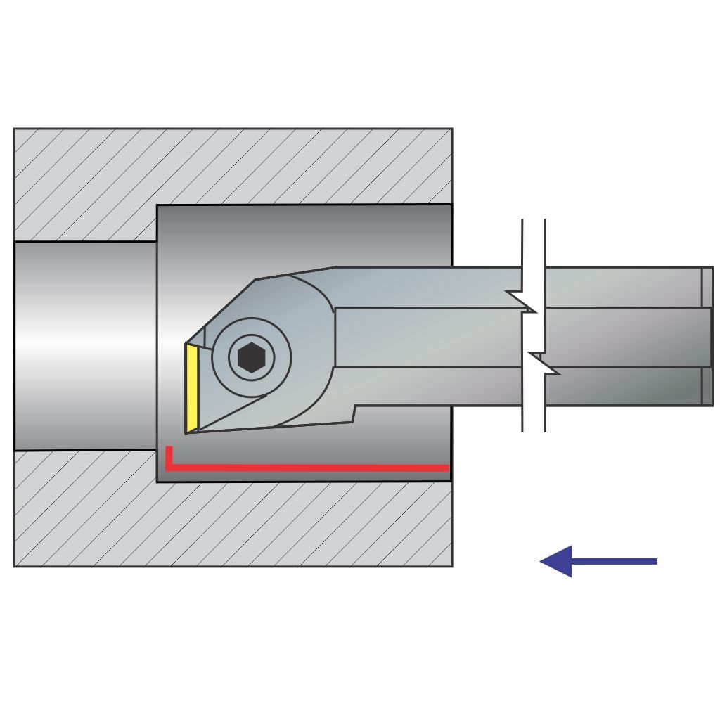 Picture of Si-Ctfpr Style, Right Hand, 25 mm Dia. Pos. Rake Boring Bar, 300 mm Oal With -2 Lead For Tpxx 32X Inserts