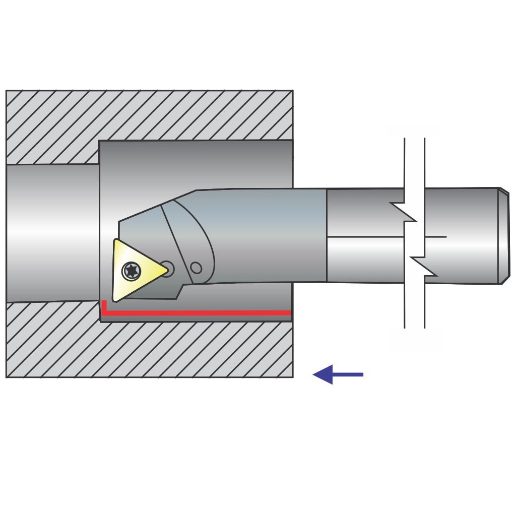 Picture of Si-STFCR Style, Right Hand, 12 mm Dia. Boring Bar, 150 mm Oal With -1 Lead For Tcxx 21.5X Inserts