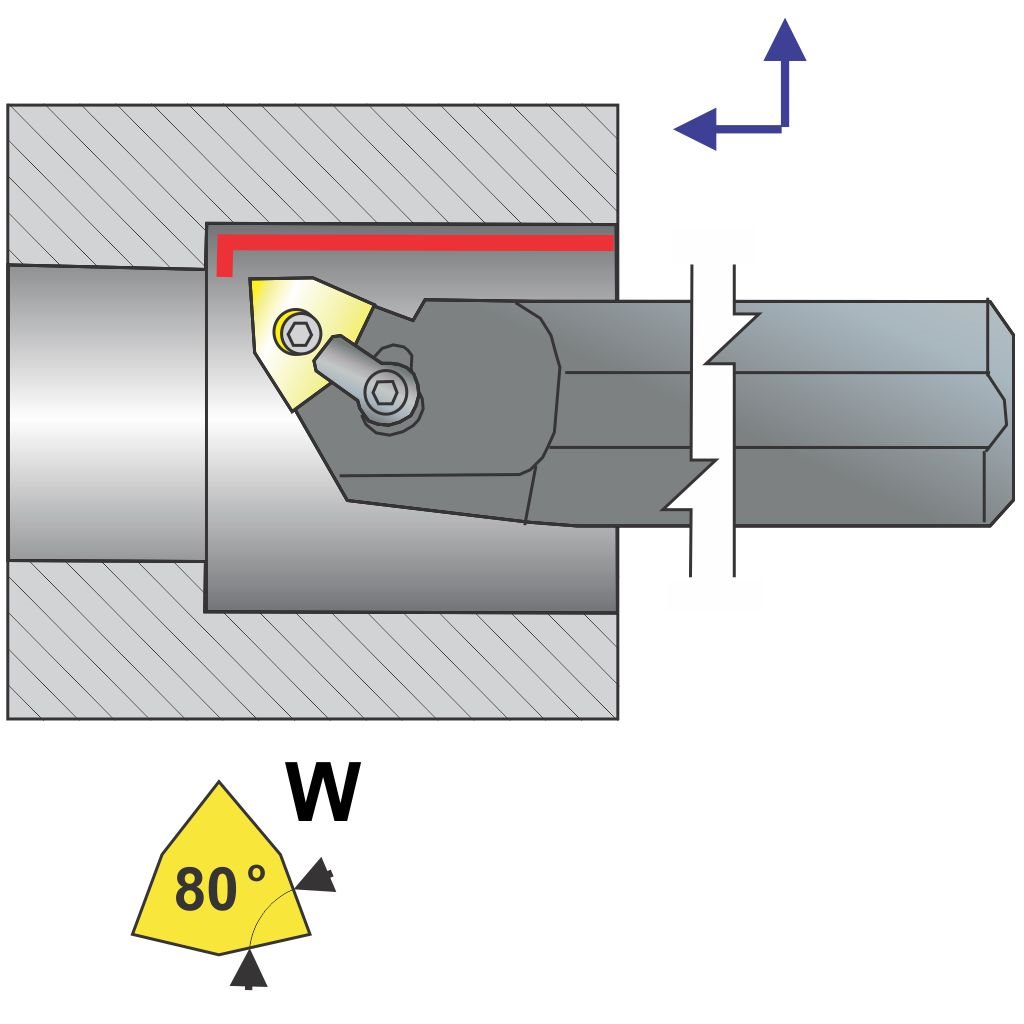 Picture of Si-MWLNL Style, Left Hand, 1 1/4 Inch Dia. Boring Bar With -5 Lead For Wnxx 43X Inserts