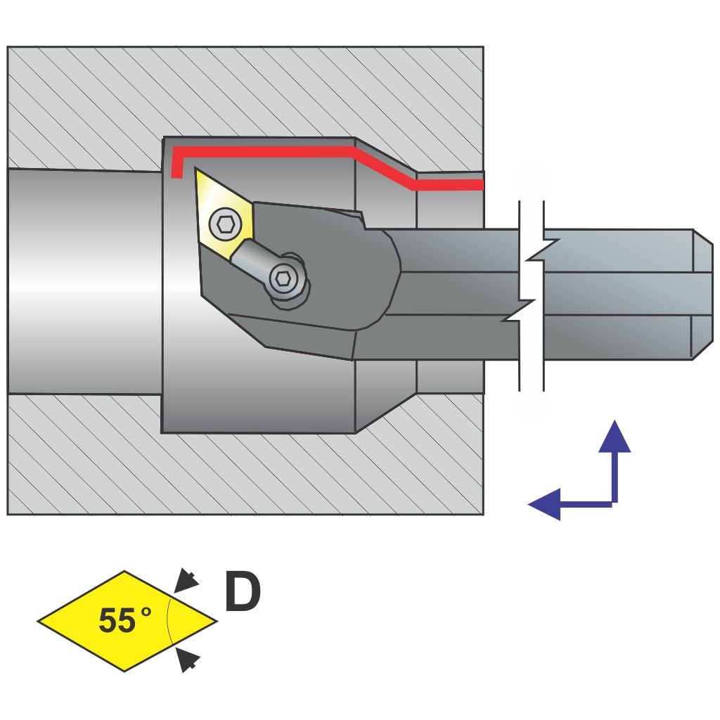 Picture of Si-Mdunl Style, Left Hand, 2 Inch Dia. Boring Bar With -3 Lead For Dnxx 43X Inserts