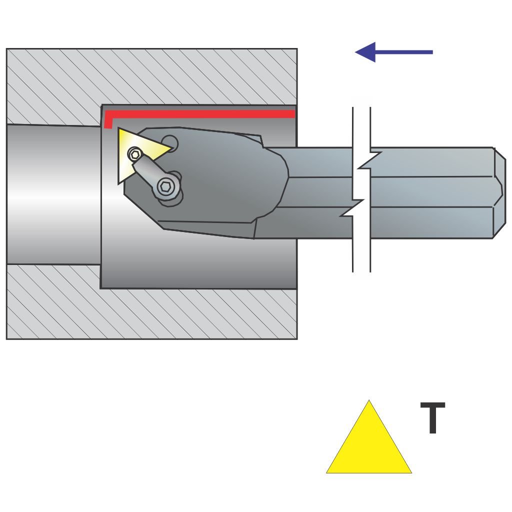 Picture of Si-MTUNL Style, Left Hand, 2 Inch Dia.Boring Bar With -3 Lead For Tnxx 43X Inserts
