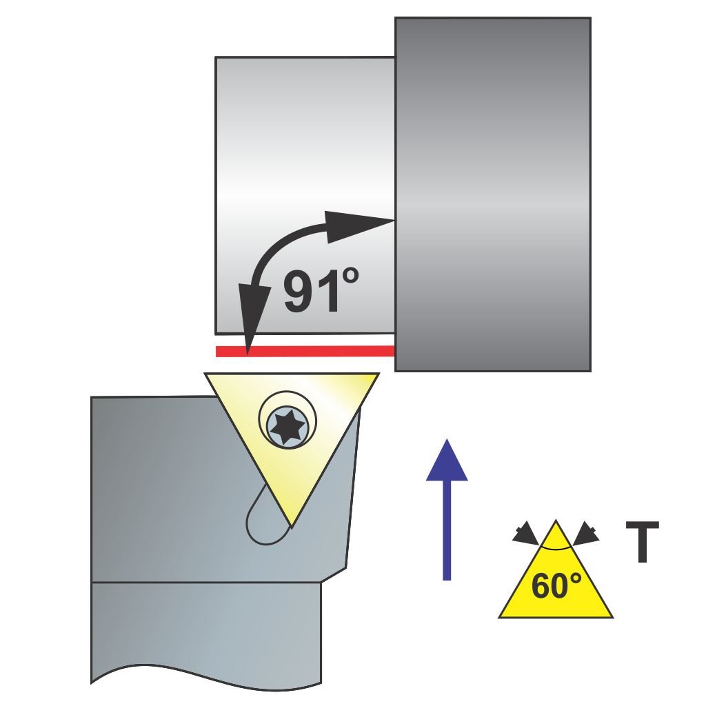 Picture of STFCL Style, Left Hand, 1/2 Inch Square Shank ToolHolder, 3.50 Inch Oal, With 0 Lead For Tcxx 21.5X Inserts