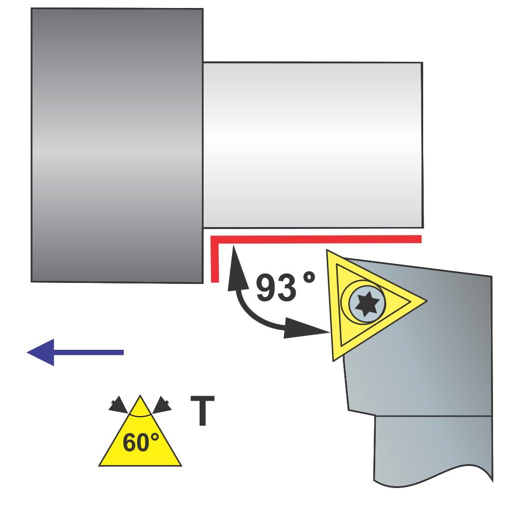 Picture of Stjcr Style, Right Hand 1/2 Inch Square Shank ToolHolder With -3 Lead For Tcxx 21.5X Inserts