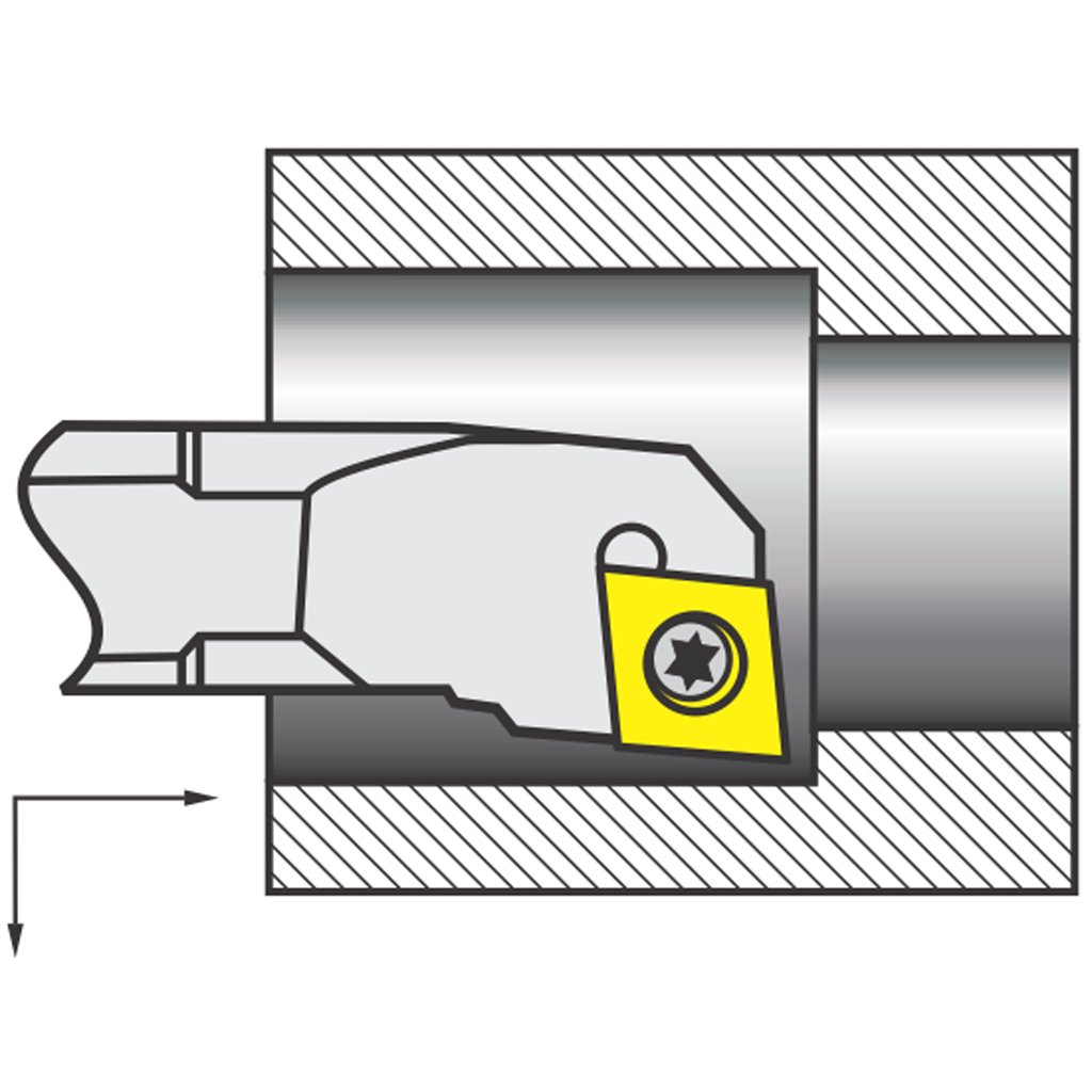 Picture of Si-SCLCL Style, Left Hand 3/4 Inch Dia. Boring Bar, With -5 Lead For Ccxx 32.5X Inserts