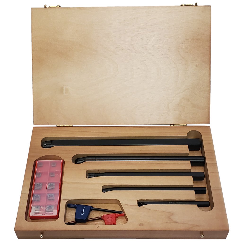 Picture of Si-SCLC Indexable Boring Bars 5 Piece Kit .315 3/8 1/2 5/8 3/4 Sizes With SeleCTEd Inserts
