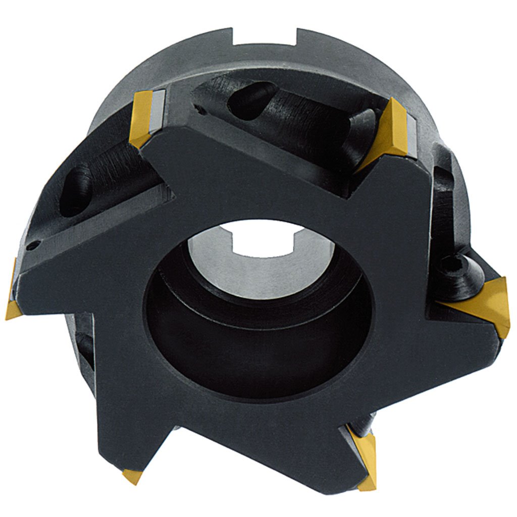 Picture of 2-1/2 Inch Cutting Dia. Face Mill, 90 Cut, with 1.00 Pilot Arbor Mount, 3 Flute, for TP_ 43 Style Inserts