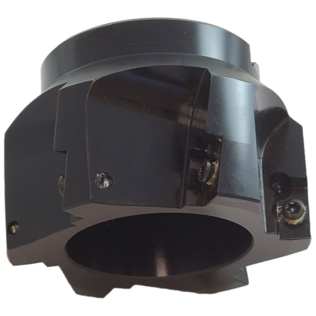 Picture of APX-D3.00-1.00-6-16. 3in 90 Arbor Mounted Face Mill for APKT 16 Inserts. No specific Arbor screw - use screw from tool Holder.