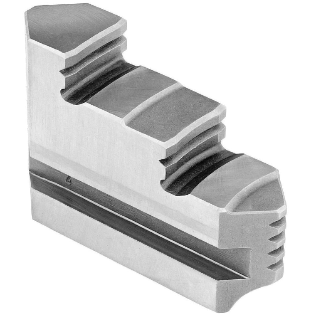 Picture of Hard Solid Revsersible Jaw 16in for 4-Jaw Independent Chucks 1 Piece Bison-Bial