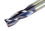 Picture of Tungaloy TECC040E3-12C04-50 AH725 Dia 4mm SH 0.1575 LOC 0.4724 OAL1.9685 End Mill Standard Flute Standard Helix Carbide TiAlN Single End 45.0° Chamfer TUNG MEISTER