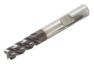 Picture of Tungaloy TECR060B4L-12/18W06-57 AH725 Dia 6mm SH 0.2362 LOC 0.4724 OAL2.2441 End Mill Carbide TiAlN Single End 45.0° Chamfer TUNG MEISTER