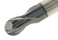 Picture of Tungaloy TEB100A2-13C10-72 AH750 Dia 10mm SH 0.3937 LOC 0.5118 OAL2.8346 End Mill Standard Flute Standard Helix Carbide TiAlN Single End Ball NoseBall TUNG MEISTER