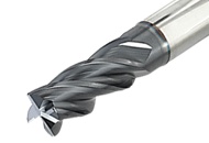 Picture of Tungaloy TEC060H4X-12/25W06CF-R02 AH725 Dia 6mm SH 0.2362 LOC 0.4724 OAL2.4016 End Mill Standard Flute Variable Helix Carbide TiAlN Single End Corner Radius0.0079 0.20mm TUNG MEISTER