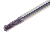Picture of Tungaloy TEB040A2-08C04M100 AH750 Dia 4mm SH 0.1575 LOC 0.3150 OAL3.9370 End Mill Standard Flute Standard Helix Carbide TiAlN Single End Ball NoseBall TUNG MEISTER