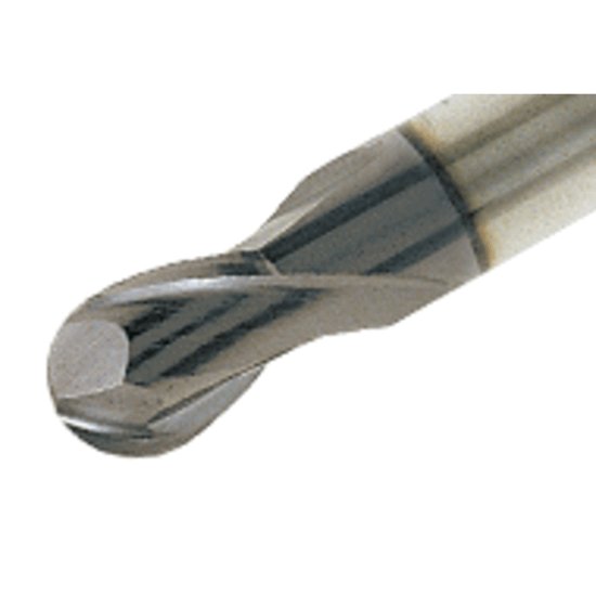 Picture of Tungaloy TEB160A2-16C16-E76 AH725 Dia 16mm SH 0.6299 LOC 0.6299 OAL2.9921 End Mill Standard Flute Standard Helix Carbide TiAlN Single End Ball NoseBall TUNG MEISTER