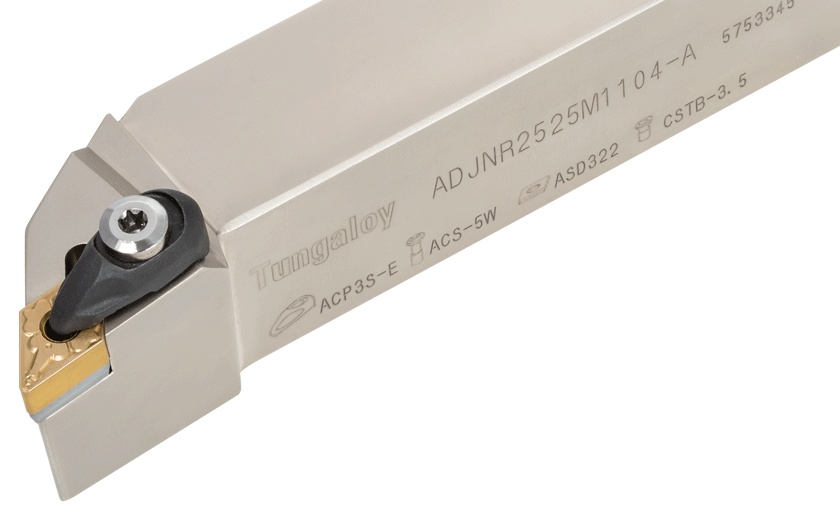 Picture of Tungaloy AAdjustNL2020K1104-A Stick Tool 55.0° Insert EcoTurn ToolHolders , Neg,J style, 93deg Approach , Steel Square 0.787 Shank