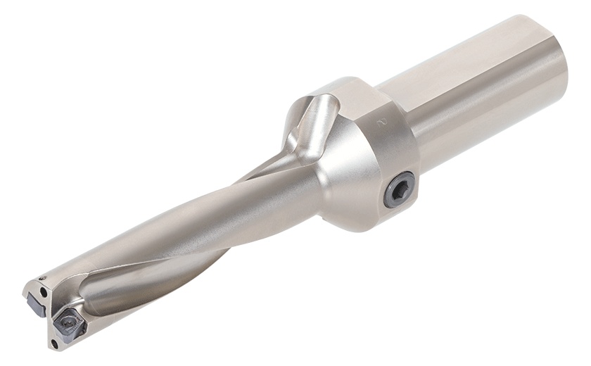 Picture of Tungaloy TDXU-1937FS-04 1.937" TungDrillTwisted Indexable Insert Drills with side & rear Coolant Port, L/D = 4, Flat cotter