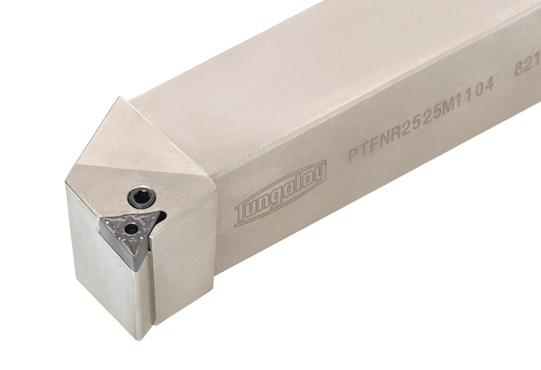 Picture of Tungaloy PTFINER2525M1104 Stick Tool Triangle Insert EcoTurn ToolHolders , Neg,F style, 91deg Approach , Steel Square 0.984 Shank