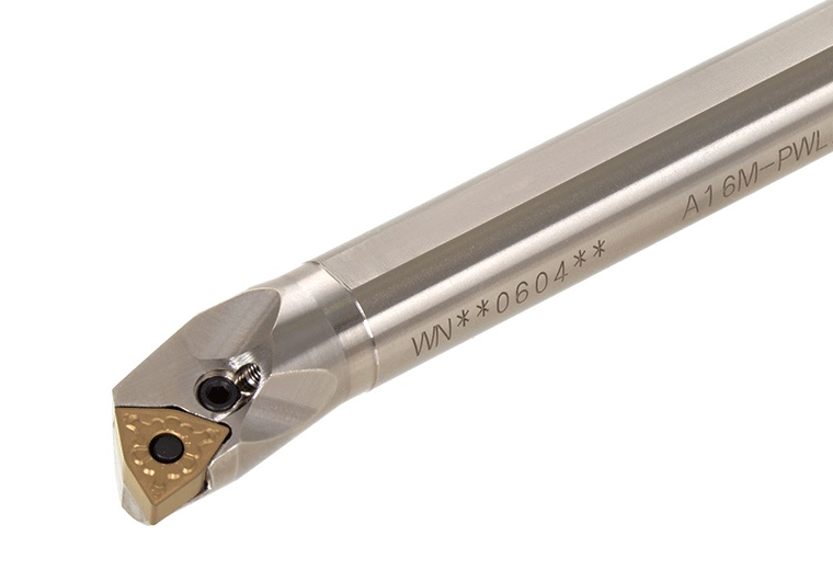 Picture of Tungaloy A20Q-PWLNR0604-D250 Boring Bar Trigon Insert EcoTurn Boring Bars , Neg,L style, 95deg Approach , Steel Round 0.787 Shank