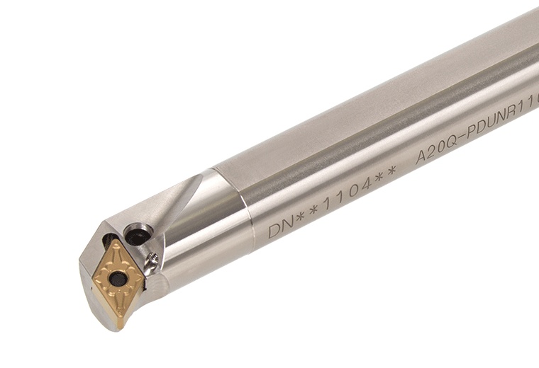 Picture of Tungaloy A20Q-PDUNL1104-D250 Boring Bar 55.0° Insert EcoTurn Boring Bars , Neg,U style, 93deg Approach , Steel Round 0.787 Shank