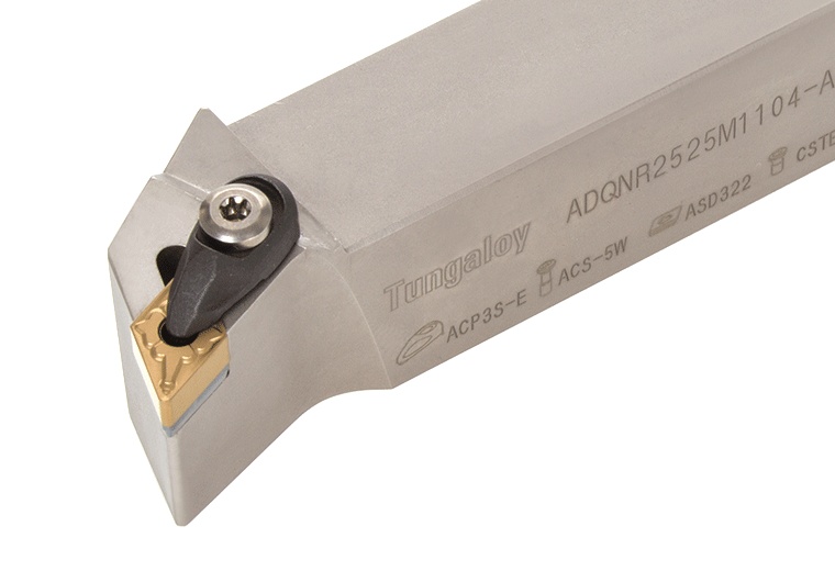 Picture of Tungaloy ADQNL1233-A Stick Tool 55.0° Insert EcoTurn ToolHolders , Neg,Q/H style, 45deg Approach , Steel Square 0.750 Shank