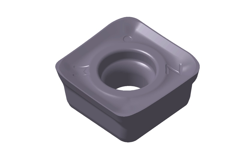 Picture of Tungaloy SW1 5 MT06ZER-mm AH3135 Milling Insert Square AlTiN Carbide 0.078 Corner Radius