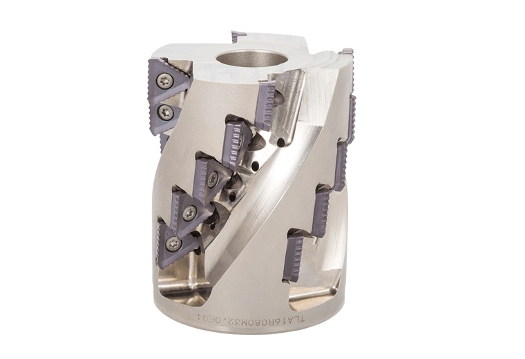 Picture of Tungaloy LPTC16M080B32.0L076R04 Milling Cutter 90.0°, Corn Cob 3.150 Cutter Diameter Shell1.2598 3.937 OAL 20 Flute