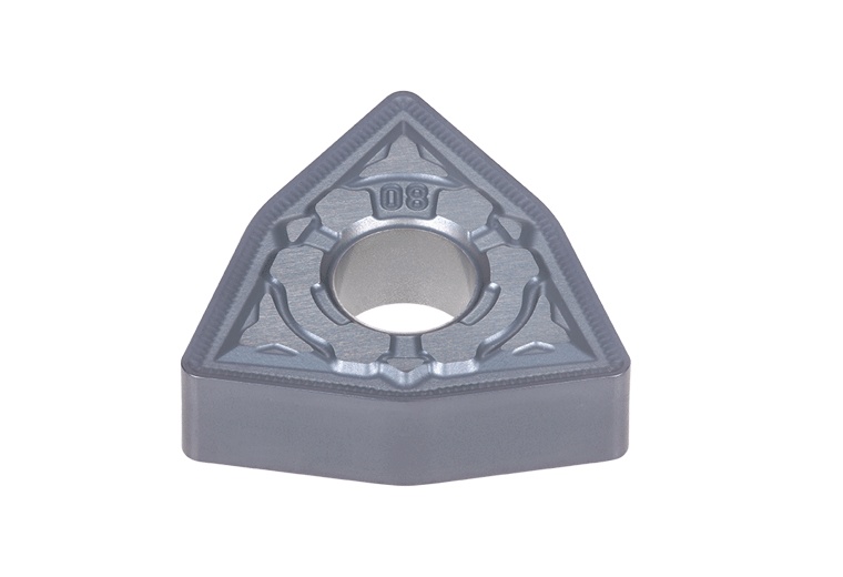 Picture of WNMG432 HRM AH8015 Tungaloy WNMG080408 HRM AH8015 Trigon Negative Carbide 0.0310 0.79mm Radius Roughing, Semi Finishing