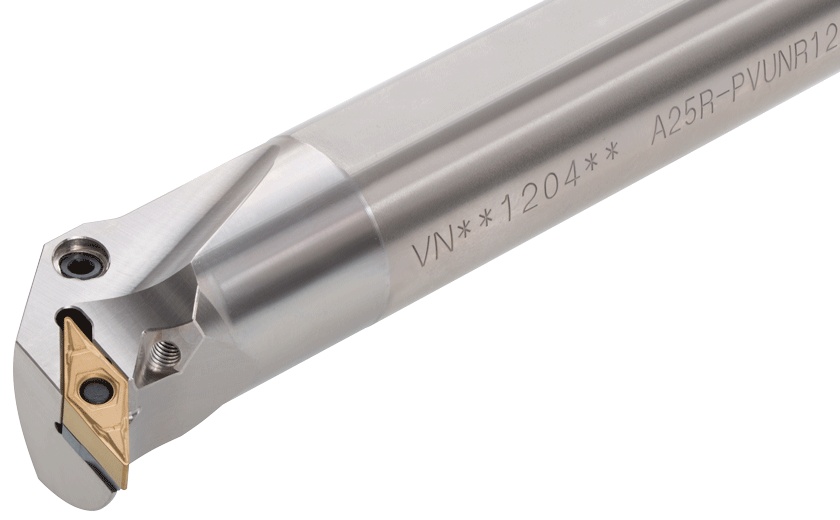 Picture of Tungaloy A25R-PVUNR1204-D370 Boring Bar 35.0° Insert EcoTurn Boring Bars , Neg,U style, 93deg Approach , Steel Round 0.984 Shank