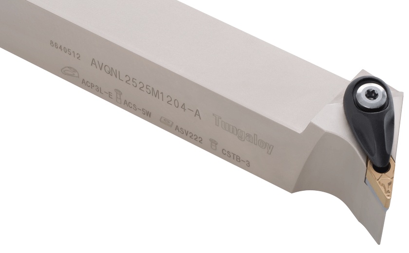 Picture of Tungaloy AVQNL122.33-A Stick Tool 35.0° Insert EcoTurn ToolHolders , Neg,Q/H style, 45deg Approach , Steel Square 0.750 Shank