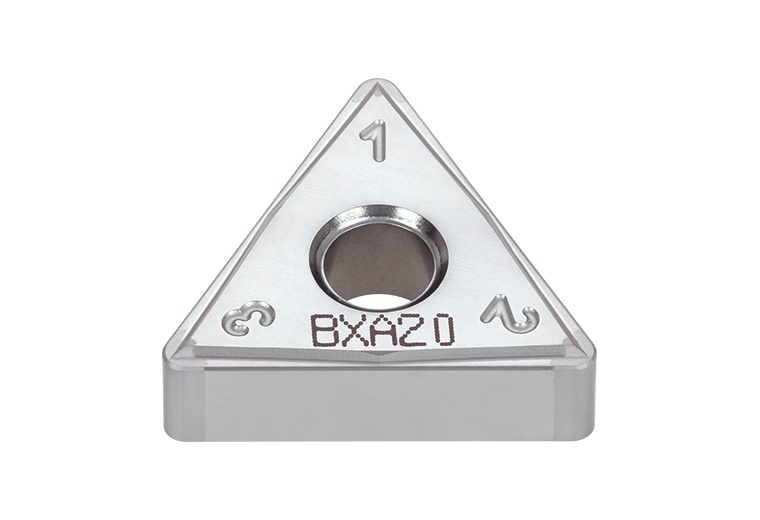 Picture of 6QS-TNGG332-HM BXA20 Tungaloy 6QS-TNGG160408 HM BXA20 60.0° Negative CBN 0.0310 0.79mm Radius Roughing, Semi Finishing