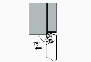 Picture of Tungaloy CSBNL2525 Stick Tool Square Insert Neg,B/R style, 75deg Approach , Steel Square 0.984 Shank