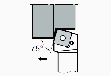 Picture of Tungaloy HSRNL4040R Stick Tool Square Insert Neg,B/R style, 75deg Approach , Steel Square 1.574 Shank