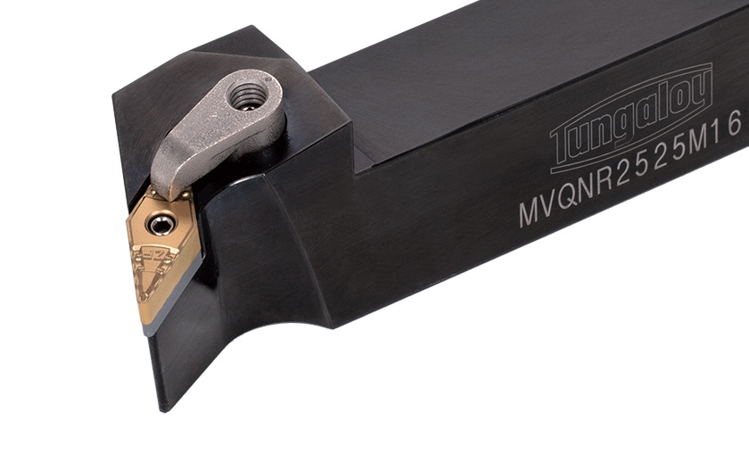 Picture of Tungaloy MVQNR2525M16 Stick Tool 35.0° Insert Neg,Q/H style, 45deg Approach , Steel Square 0.984 Shank