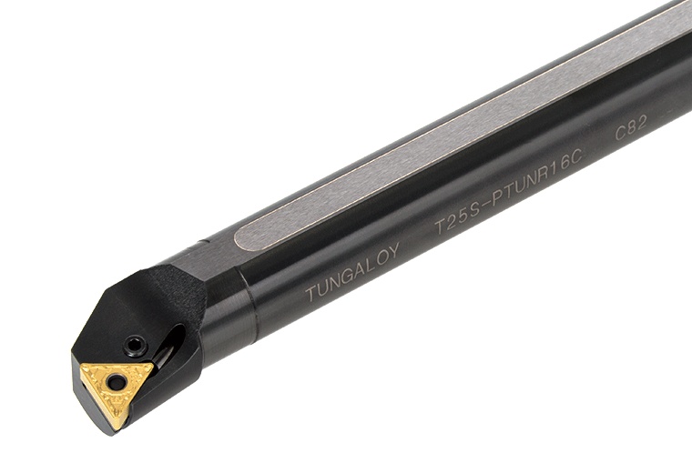 Picture of Tungaloy T16Q-PTUNR11 Boring Bar Triangle Insert Neg,U style, 95deg Approach , Steel Round 0.629 Shank