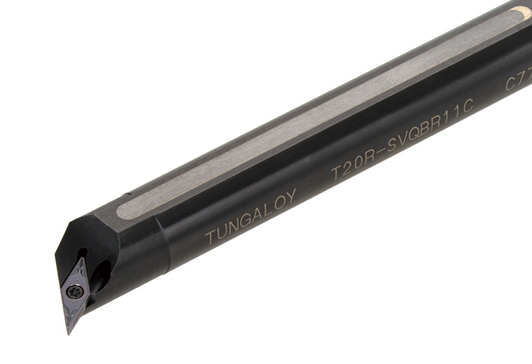 Picture of Tungaloy T20R-SVQBR11C Boring Bar 35.0° Insert Posi,Q style, 117.5deg Approac , Steel Round 0.787 Shank