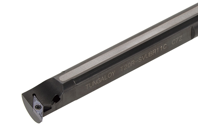 Picture of Tungaloy T20R-SVUBR11C Boring Bar 35.0° Insert Posi,U style, 93deg Approach , Steel Round 0.787 Shank
