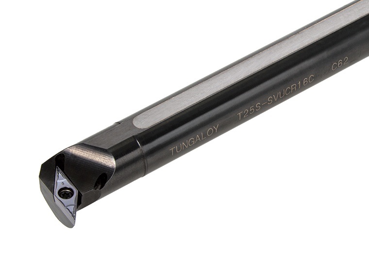 Picture of Tungaloy T25S-SVUCR16C Boring Bar 35.0° Insert Posi,U style, 93deg Approach , Steel Round 0.984 Shank
