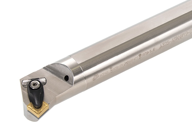 Picture of Tungaloy A25R-ASKNR12-D320 Boring Bar Square Insert Neg,K style, 75deg Approach , Steel Round 0.984 Shank