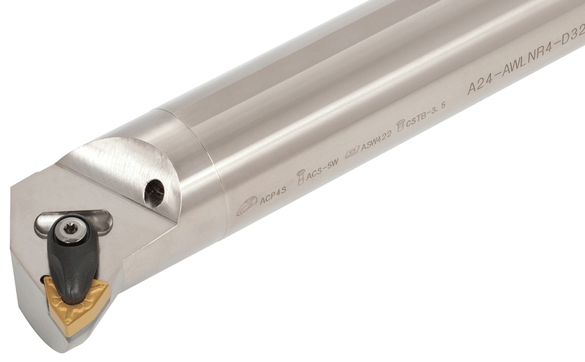 Picture of Tungaloy A40T-AWLNR08-D500 Boring Bar Trigon Insert Neg,L style, 95deg Approach , Steel Round 1.574 Shank