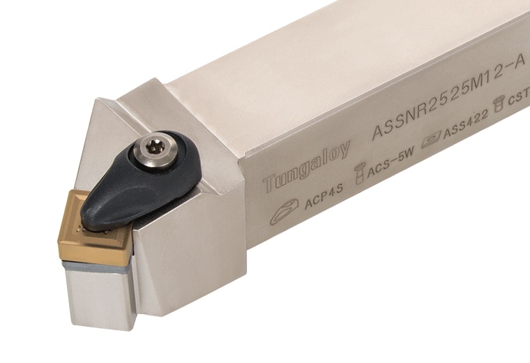 Picture of Tungaloy ASSNL2525M12-A Stick Tool Square Insert Neg,S style, 45deg Approach , Steel Square 0.984 Shank