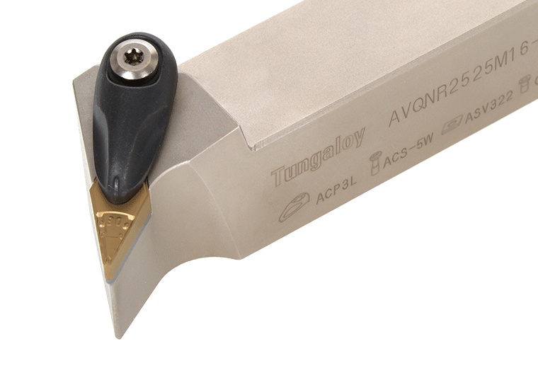 Picture of Tungaloy AVQNR163-A Stick Tool 35.0° Insert Neg,Q/H style, 45deg Approach , Steel Square 1.000 Shank