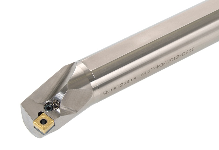 Picture of Tungaloy A32S-PSKNR12-D400 Boring Bar Square Insert Neg,K style, 75deg Approach , Steel Round 1.259 Shank