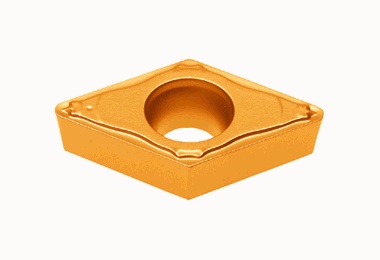 Picture of DCMT21.52 PF NS9530 Tungaloy DCMT070208 PF NS9530 55.0° Positive Cermet 0.0310 0.79mm Radius Roughing, Semi Finishing