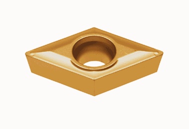 Picture of DCMT32.52 23 NS9530 Tungaloy DCMT11T308 23 NS9530 55.0° Positive Cermet 0.0310 0.79mm Radius Roughing, Semi Finishing